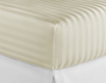Satin Stripe Fitted Sheet